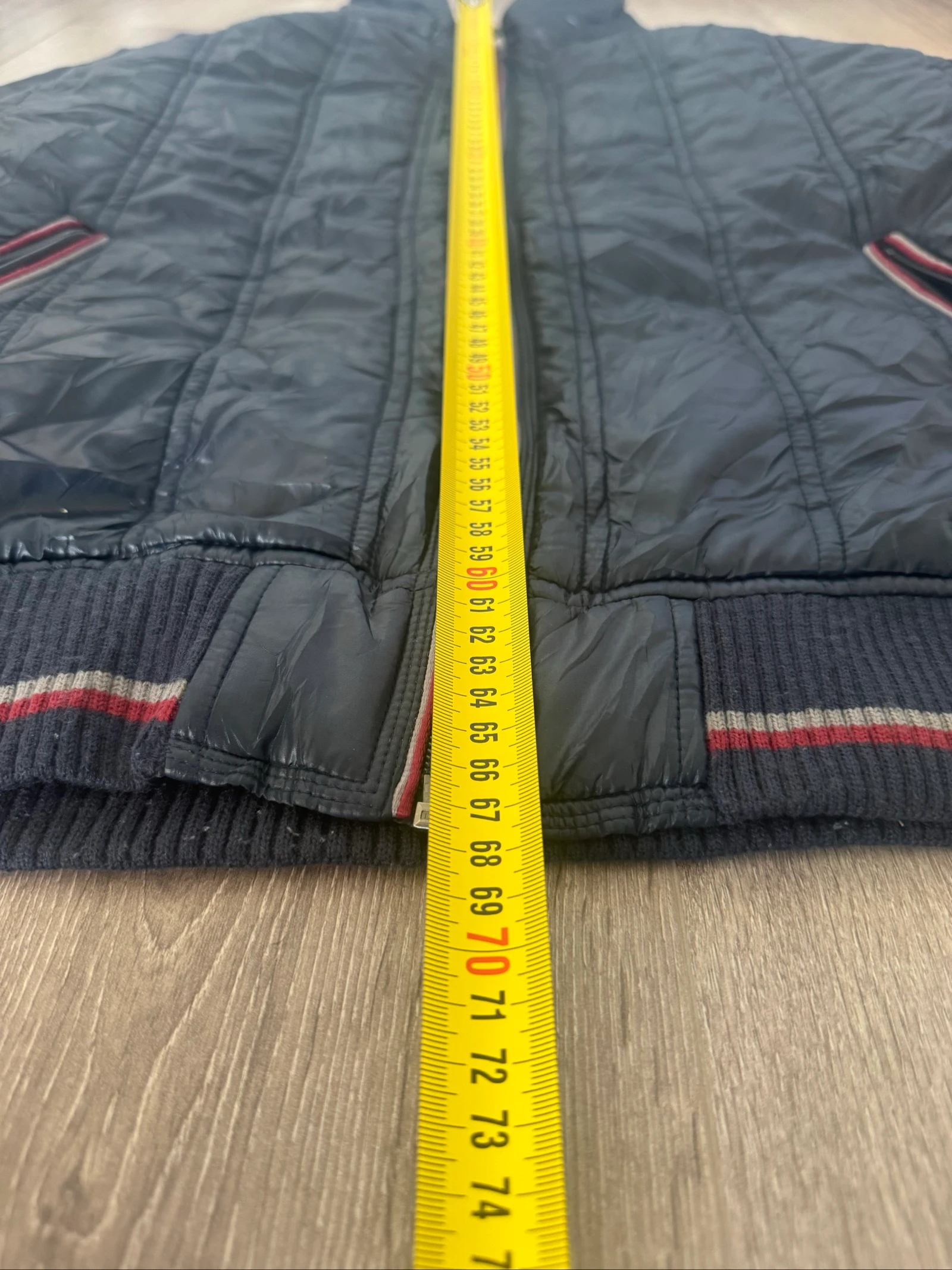 Converse All Star Navy Puffer Jacket Quilted Bomber Winter Vintage Y2K LL – photo 9